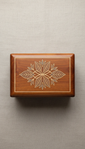 Cherry Keepsake Box With Laser-Engraved Design