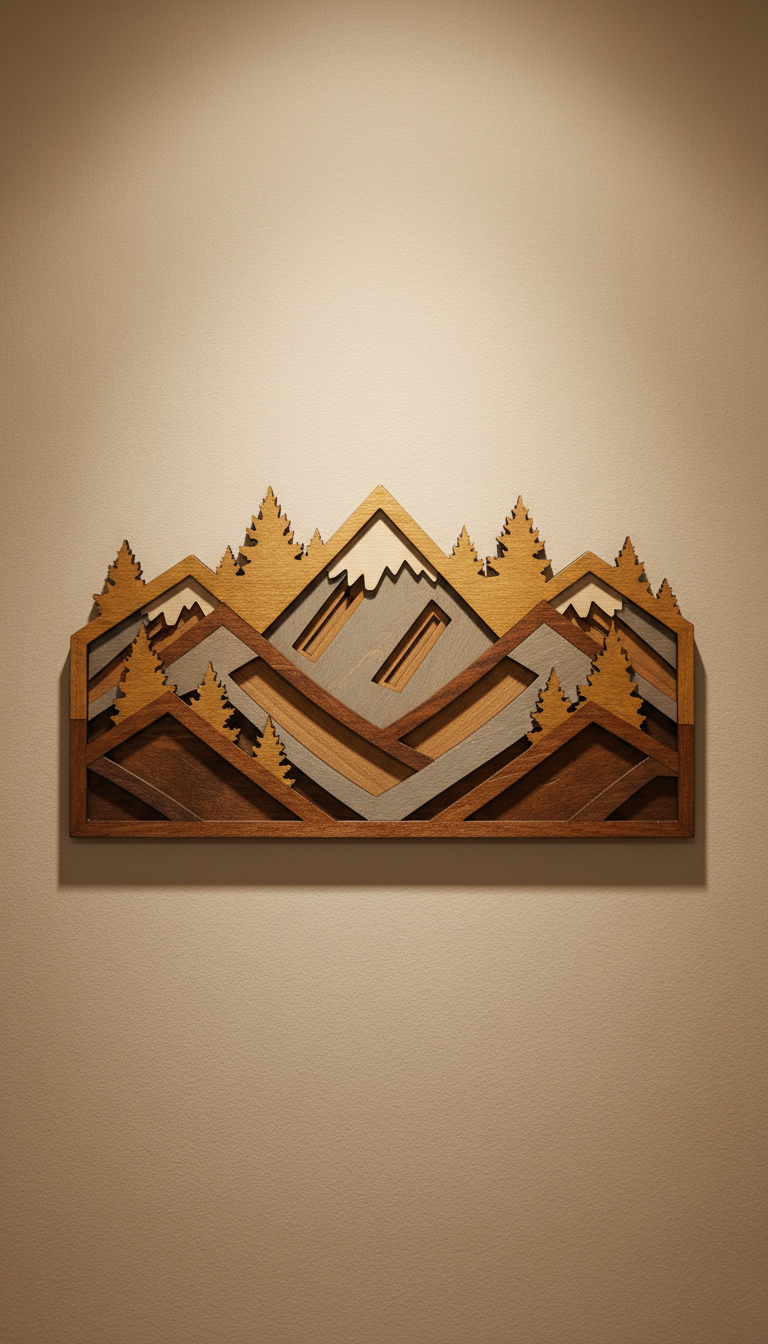 Maple Mountain Motif Wall Art