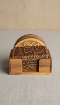 Engraved Wooden Coaster Set